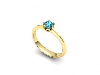 Zásnubní prsten s topazem swiss blue PZAU180001