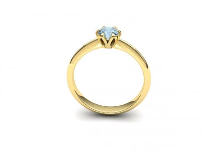 Zásnubní prsten s akvamarínem PZAU180001