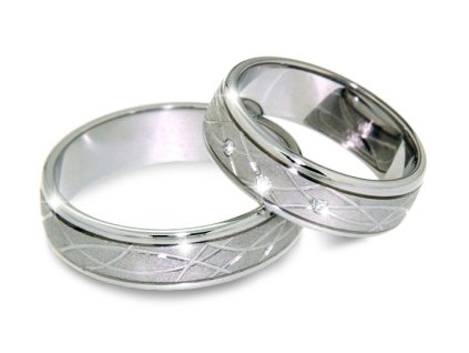 SNAU14B0004 Snubní prsteny pánský (Materiál Bílé zlato 14kt, Šířka 6, Velikost 40)