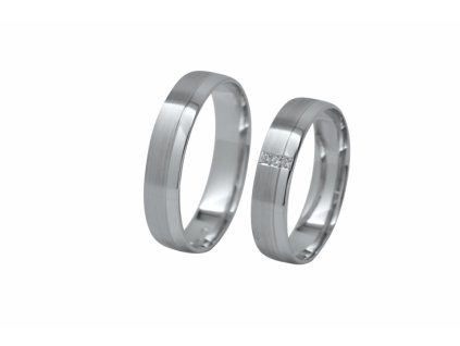 42F Snubní prsteny pánský (Materiál Bílé zlato 14kt, Šířka 4.65, Velikost 40)