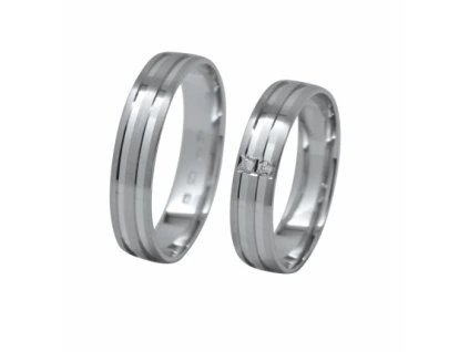 42E Snubní prsteny - Light (Materiál Bílé zlato 14kt)