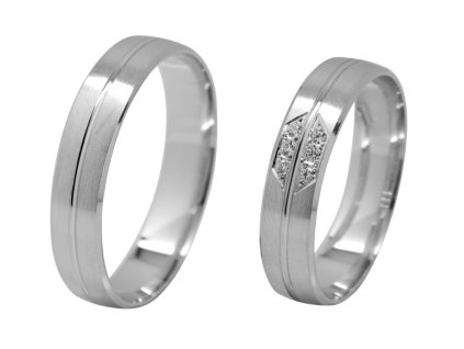 42J Snubní prsteny - Light dámský (Materiál Bílé zlato 14kt, Šířka 4.65, Velikost 40)
