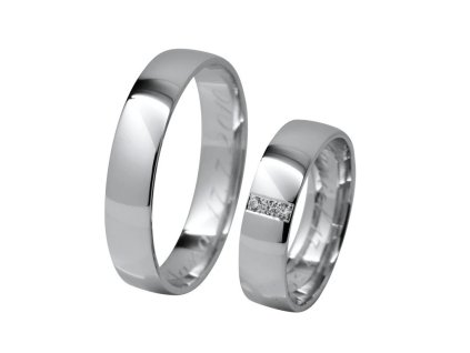 18A1 Snubní prsteny - Elegance pánský (Materiál Bílé zlato 14kt, Šířka 4.8, Velikost 47)