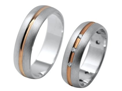 Snubní prsten 11DN dámský (Materiál Bílé zlato 14kt, Šířka 5.5, Velikost 48)