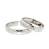 SNAU14B0061 Snubní prsteny dámský (Materiál Bílé zlato 14kt, Šířka 4, Velikost 40)