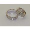 SNAU14B0075 Snubní prsteny dámský (Materiál Bílé zlato 14kt, Šířka 7, Velikost 40)