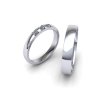 Snubní prsteny s diamanty SN21006 dámský (Materiál Bílé zlato 14kt, Šířka 2.5, Velikost 40)