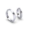 Snubní prsteny SN21001 pánský (Materiál Bílé zlato 14kt, Šířka 5, Velikost 40)