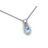 Přívěšek s akvamarínem a brilianty na řetízku ZK20012 (Materiál Bílé zlato 14kt)