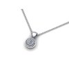 briliantový přívěšek hallo ZK21003 (Materiál Bílé zlato 14kt)