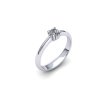 Zásnubní prsten s briliantem PZB20050 (Materiál Bílé zlato 14kt, Velikost 40)