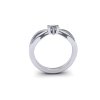 Zásnubní prsten s briliantem PZB180009 (Materiál Bílé zlato 14kt, Velikost 40)