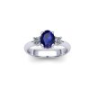 Dámský prsten s modrým safírem a brilianty PK20015