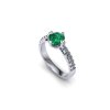 Prsten se smaragdem a brilianty PK21001