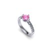 Prsten s brilianty a růžovým safírem PK21001
