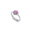 Prsten s růžovým safírem a brilianty hvězdička PK21002