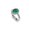 Prsten se smaragdem a brilianty PK 21006