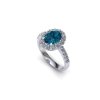 Prsten s topazem London blue a brilianty PK 21006