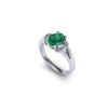 Prsten se smaragdem a brilianty PK21004