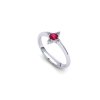 Prsten s rubínem a brilianty hvězdička PK21005