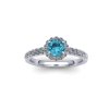 Prsten s přírodním topazem a diamanty PZB20072 (Materiál Bílé zlato 14kt, Velikost 40)