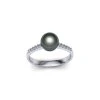 Prsten s černou perlou PP18001