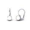 Náušnice s bílou perlou NP21007
