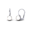 Náušnice s bílou perlou NP21007