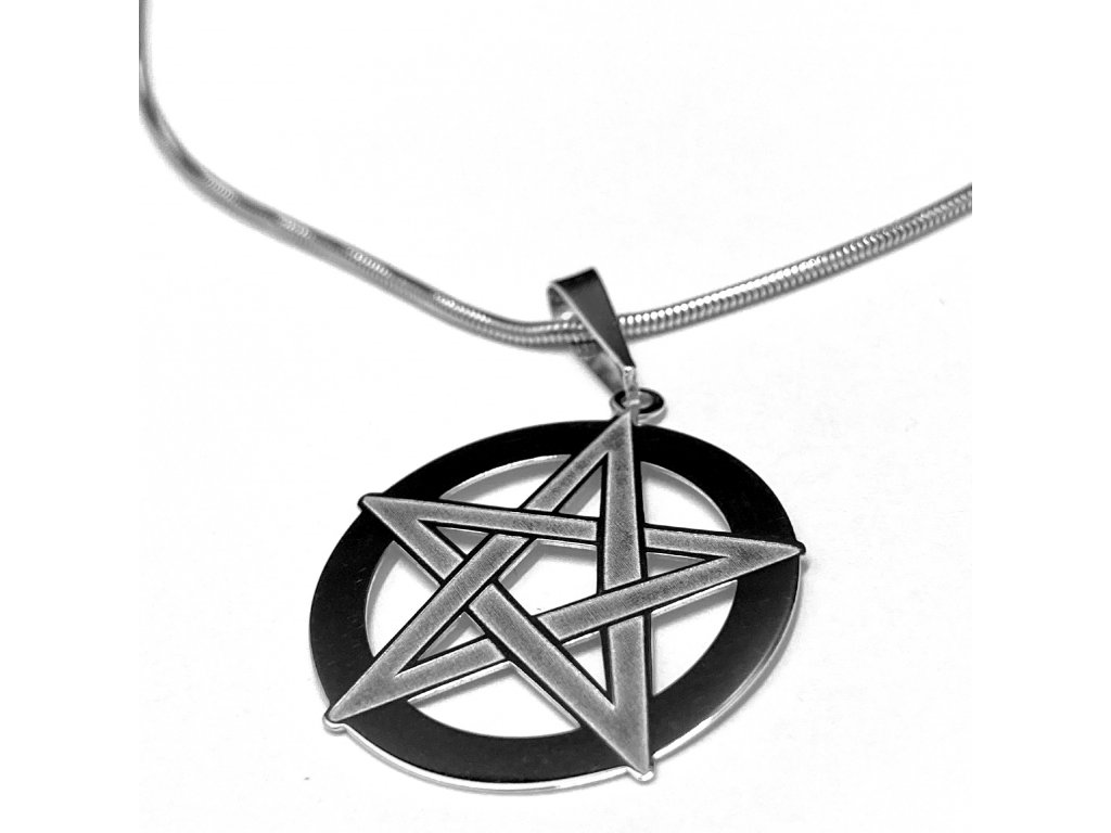 Zlatý přívěsek pentagram PA0502