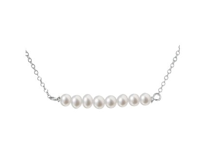 Stříbrný náhrdelník s perličkami 22021.1