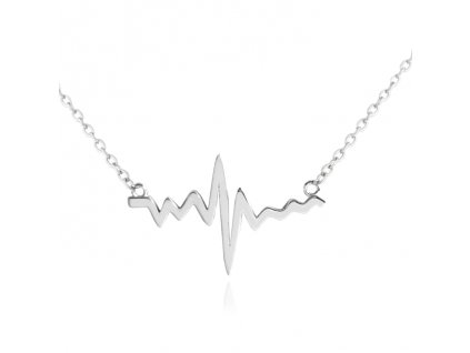 Stříbrný náhrdelník heartbeat