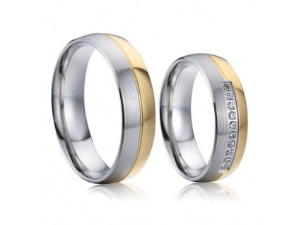 Ocelové snubní prsteny Jindřich a Eliška 023