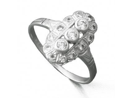 Stříbrný filigránový prsten s kameny 010.00324