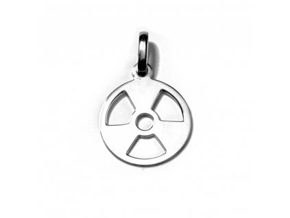 Stříbrný přívěsek symbol radioaktivity