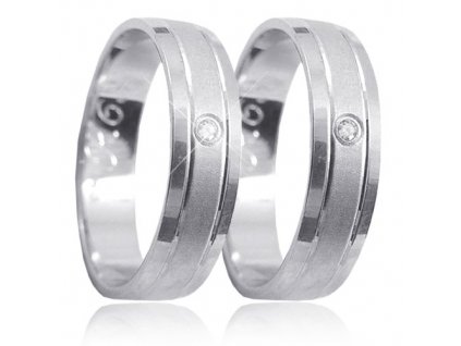 Stříbrné snubní prsteny K63