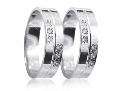 Stříbrné snubní prsteny K50 04.K50