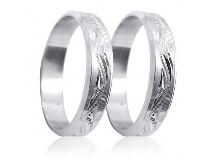 Stříbrné snubní prsteny 04.U4R1.01