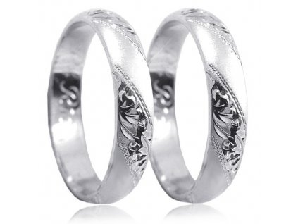 Stříbrné snubní prsteny P4R15