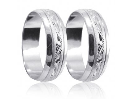 Stříbrné snubní prsteny 04.A21