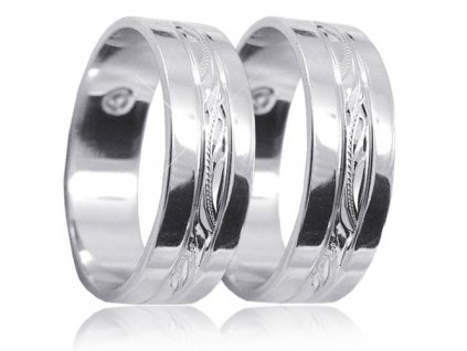 Střbrné snubní prsteny K22