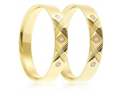 Snubní prsteny - žluté zlato 04.B749