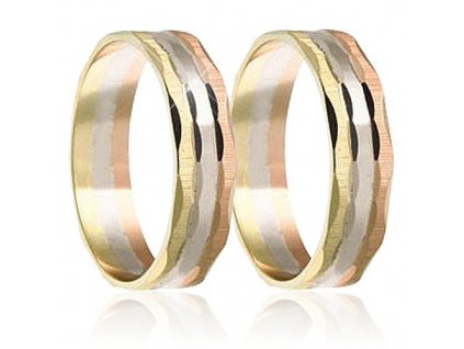 Snubní prsteny - kombinace zlata 04.B417