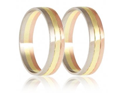 Snubní prsteny - kombinace zlata 04.B257