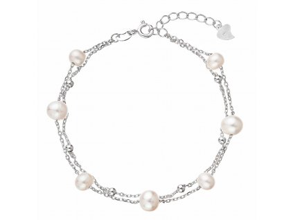 Stříbrný náramek s říčními perlami