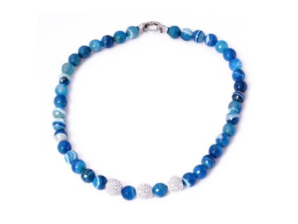 Luxusní náhrdelník modré kameny 081.00012