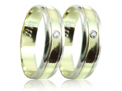 Snubní prsteny v kombinaci zlata 04.B19