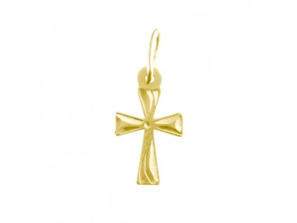 Zlatý přívěsek křížek ze žlutého zlata PA0085R