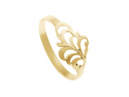 Zlatý prsten rostlinný motiv 000.00078