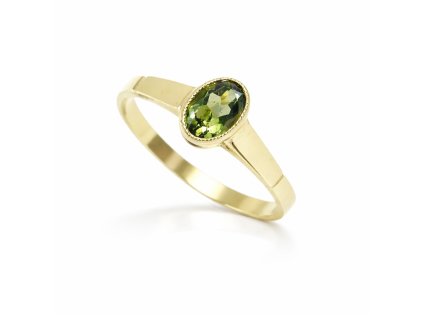 Zlaty prsten s vltavinem