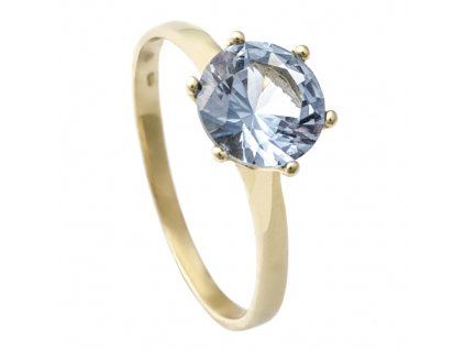 Zlatý prsten se syntetickým akvamarínem 900.00058